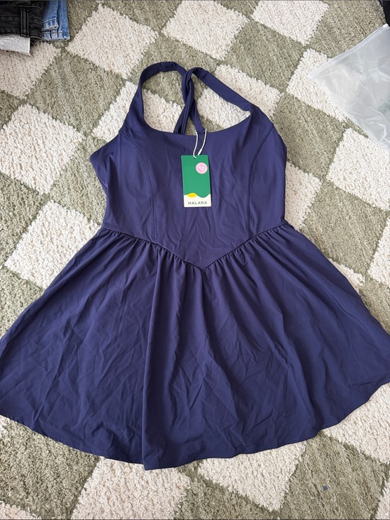 HALARA Other - HALARA Navy Cross-Back Fit & Flare Tennis Dress